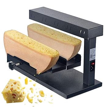 【中古】(非常に良い)750W 業務用チーズメルター、電気ラクレットチーズグリルメルター、ダブル加熱エリア付き、カウンタートップチーズヒーター 40S 高速メルト、家|GoodLifeStore
