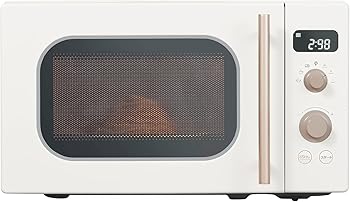 【中古】レトロ電子レンジ 17L 省スペース 3段出力 タイマー付き アイボリー｜GoodLifeStore