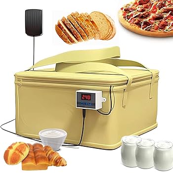 【中古】(非常に良い)ヒーター付き生地プルーファー、パンプルーファー保温ボックス、パンヨーグルトを作るための低温加熱、再利用可能なサワー種パン作りツール