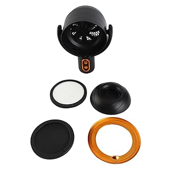 【中古】(非常に良い)QANYEGN デスクトップレンジフード、ポータブルレンジフード、2スピードマイナスイオンUSB給電ポータブルキッチン排気ファンアパート用5V 8Wブラ
