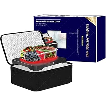 【中古】(非常に良い)【MoFein】ポータブルオーブン 車用電子レンジ 車載電子レンジ 12V 大型電気ランチボックス 生食品調理 加熱機能 旅行用 キャンプ用 オフィス用