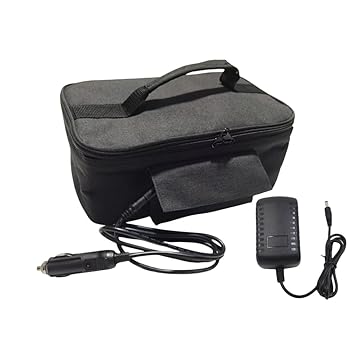 【中古】(非常に良い)ポータブルオーブン 車用電子レンジ 大型電気ランチボックス 個人用電子レンジ加熱&生食品調理 アルミホイル増粘ランチバッグ 車 トラック 旅行