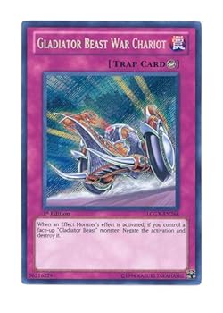【中古】(非常に良い)遊戯王 英語版 LCGX-EN266 Gladiator Beast War Chariot 剣闘獣の戦車 (シークレットレア) 1st Edition