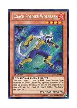 【中古】遊戯王 英語版 JOTL-EN093 Coach Soldier Wolfbark 熱血獣士ウルフバーク (シークレットレア) 1st Edition