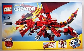 【中古】(人並み外れたに好いたらしい)レゴ クリエイター・レッドドラゴン 6751