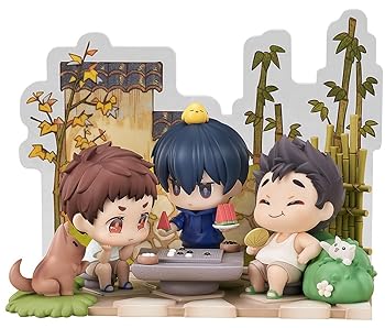 【中古】グッドスマイルアーツ上海(Good Smile Arts Shanghai) 盗墓筆記 ?邪&張起霊&王胖子 雨村拾趣Ver. ノンスケール プラスチック&アクリル製 塗装済