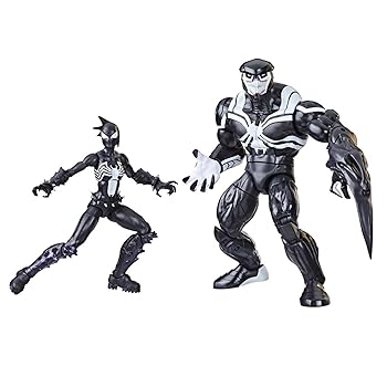 【中古】(非常に良い)マーベル ハズブロ - ヴェノム:スペースナイト レジェンドパック 2 フィギュア マニア&ヴェノム スペースナイト 15cm