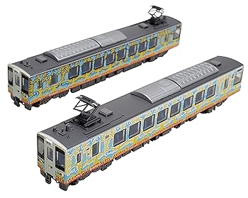 【中古】(人並み外れたに好いたらしい)鉄道会社寄せあわせ 鉄コレ 北越急行列車HK100-101・102 地びたの工芸祭ラッピング鉄道車両 DAICHI号 2両仕かける パノラマ機材 324126 タウン・ジオラマ-おもちゃ-車