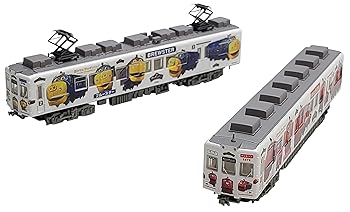 【中古】(人並み外れたに好いたらしい)鉄道会社寄せあわせ 鉄コレ 和歌山電鐵2270系 おかでんチャギントンラッピング市街電車 2両仕かける パノラマ機材 323259 車-乗り物のおもちゃ-おもちゃ