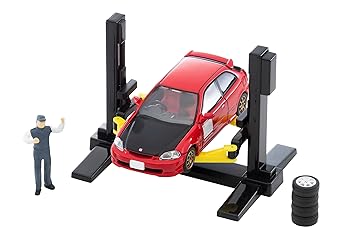 【中古】(人並み外れたに好いたらしい)トミーテック (TOMYTEC) トミカラマヴィンテージ 1/64 06b 鉄道車両昇降機 (TLV-NEO ホンダ シビック 印字機R カスタム操作手順) ABS脂製 添え物