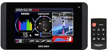 【中古】(非常に良い)コムテック レーザー受信対応レーダー探知機 ZERO 608LV 無料データ更新 新型レーザー式オービス対応/小型オービスダブル対応/レーダー波識別対