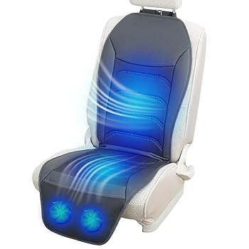【中古】(非常に良い)セイワ(SEIWA) 車用 シートクーラー クールシート エアーシートカバー IMP372 12V/24V対応 大型ファン2つ搭載 風量調整 無段階 ムレ防止 夏用 通