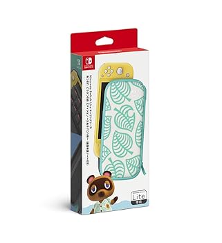 【中古】(非常に良い)Nintendo Switch Liteキャリングケース あつまれ どうぶつの森エディション ~たぬきアロハ柄~(画面保護シート付き)