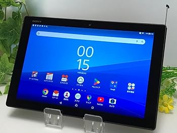 【中古】au Xperia Z4 Tablet SOT31 黒いこと スマートフォン・タブレット-タブレットPC本体