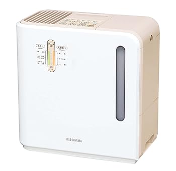 【中古】(非常に良い)アイリスオーヤマ 加湿器 気化ハイブリッド式 肌ナビ搭載 ベージュ ARK-500-U