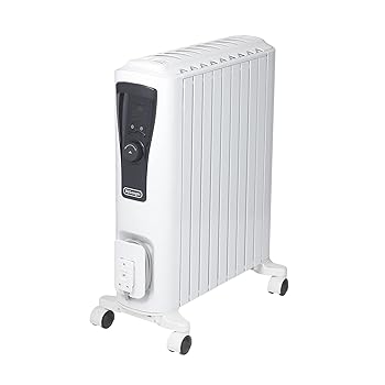【中古】(非常に良い)De'Longhi (デロンギ) オイルヒーター ユニカルド RHJ65L0915 電気ヒーター ゼロ風暖房 節電 乾燥しにくい 表面温度約60℃ エコモード 安全プラ