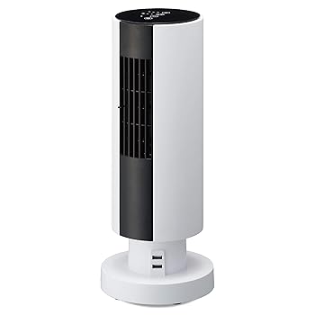 【中古】(非常に良い)ドウシシャ 卓上扇風機 デスクタワーファン USBハブ 首振り 風量3段階 ピエリア ホワイト FTV-401 WH