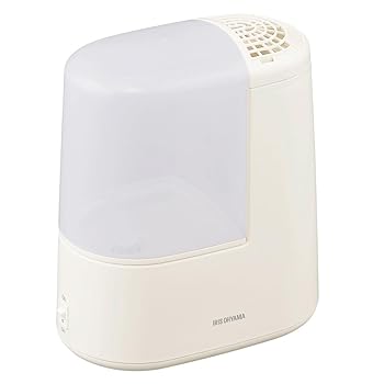【中古】アイリスオーヤマ(IRIS OHYAMA) 加湿器 スチーム式(加熱式) 加湿量 260ml タンク容量 2.4L 7畳 9時間連続加湿 アロマ対応 小型 卓上 デスク用 AH