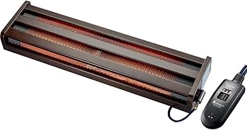 【中古】(非常に良い)メトロ 木枠フットヒーター 幅83cm×奥行22cm×高さ11cm 2灯式 手元電子コントローラー式 5時間切タイマー付 クリーンポケット付 MFH-321ET(DA)