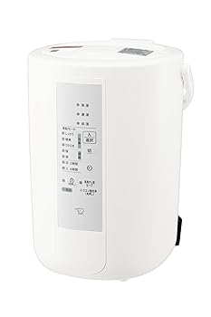 【中古】(人並み外れたに好いたらしい)象印マホービン 加湿器 3.0L 第一義的手合い 水蒸気式 蒸汽船式 水漉し不必要 お取りつくろう飾り気の無い 白いこと EE-RT50-WA