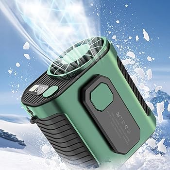 【中古】(非常に良い)「屋外で長時間作業に向け」 MACOLAUDER 腰掛け扇風機 風量100段階＆照明 携帯扇風機 ベルトファン ジェットファン 腰掛けファン ハンズフリー扇