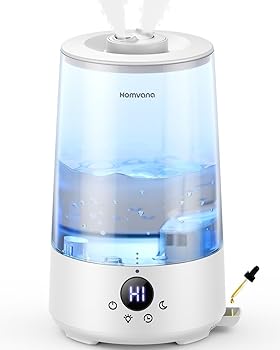 【中古】(非常に良い)Homvana (ホムバナ) 加湿器 アロマ -【2025新登場3-in-1・16dB設計】3.6L 上から給水 ダブル吹出口, 大容量 節電 25時間連続稼働 18畳まで対応