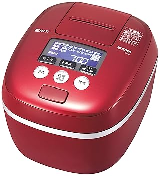 【中古】(人並み外れたに好いたらしい)タイガー魔法瓶(TIGER) 炊飯器 5.5合 剪断応力IH 土鍋上塗り 極うま役立つこと付き添い人 炊きたて カーマインレッド JPC-A101-RC