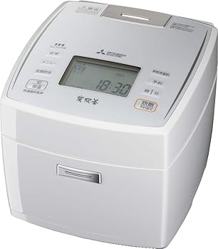 【中古】(人並み外れたに好いたらしい)三菱電機 IHジャー炊飯器 備長炭炭炊釜 5.5合炊き ピュアホワイト NJ-VV108-W