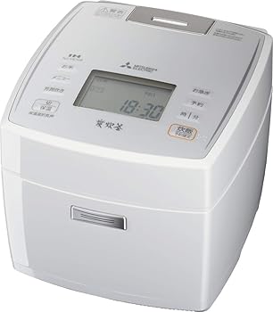 【中古】(人並み外れたに好いたらしい)三菱電機 IHジャー炊飯器 備長炭炭炊釜 5.5合炊き ピュアホワイト NJ-VE108-W