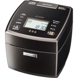 【中古】(人並み外れたに好いたらしい)三菱 IHジャー炊飯器（5.5合炊き） 黒銀蒔MITSUBISHI 本炭釜 NJ-VW109-B