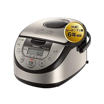 【中古】(人並み外れたに好いたらしい)日立 炊飯器 5.5合 IH式 手持ち部分付き添い人黒釜 RZ-BC10M S しろがね色