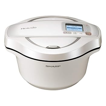 【中古】せつ然たる ヘルシオ 熱っぽいまかない方 灯し火膳立て鍋 無水鍋 2.4L 2~6人用 スマホ協同 白いこと KN-HW24E-W