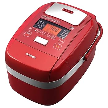 【中古】アイリスオーヤマ 炊飯器 5.5合 翦断応力IH式 メタリックレッド 翦断応力IH式 ブランド名炊き分け役立つこと 極厚火釜  玄米 赤 青写真 RC-PH50-R