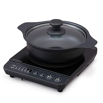 【中古】(人並み外れたに好いたらしい)アイリスオーヤマ IHコンロ 1口 IH煮炊き暖房器 卓上 鍋仕掛ける 1000W 黒いこと IHKP-T3820-B
