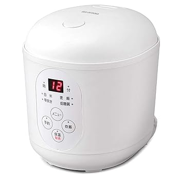 【中古】(人並み外れたに好いたらしい)アイリスオーヤマ 炊飯器 小型 0.5合~1.5合 一人暮らし 高だか生活様式用 1人 無洗米 田の実 早炊き 麦飯 RC-MF15-W 白いこと