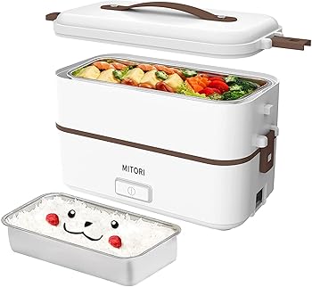 【中古】(人並み外れたに好いたらしい)MITORI 2段式 コロナ接触感染抑える高速道路弁当箱炊飯器 0.5-1.5合 高だか生活様式用 蒸し 炊き 温め役立つこと付き添い人 1台3役 小型 一人用 米もおかずもこれ一台
