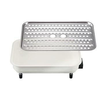 【中古】(非常に良い)レコルト ホットプレート RHP-1 セラミックスチーム深鍋 蒸しプレート セット ヒーター内蔵 2.2L 大容量 オプションパーツ 別売り 鍋 蒸し料理 r｜GoodLifeStore