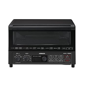 【中古】(人並み外れたに好いたらしい)日立 コンベクション オーヴントースター HMO-F200 B 石ころ黒いこと 1,300W 食麺麭 4枚焼き 遠赤暖房器 熱風対流膳立て ノン飛球膳立て 飾り気の無い