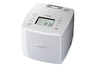 【中古】三菱電機 炊飯器 5.5合 IH式 日本製 備長炭炭炊釜(かまど社会システム) 氷る用流行り物 芳潤炊き(玄米・吹き出す米) 月白 NJ-VX10F-W