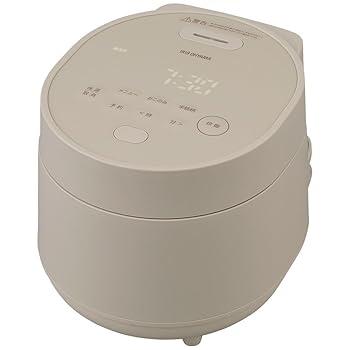 【中古】アイリスオーヤマ 炊飯器 3合 一人暮らし 自動調理メニュー web 低温調理可能 50銘柄炊き分け ライトモカ おしゃれ マイコン式 RC-MGA30-C