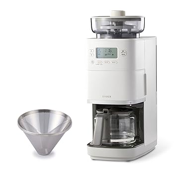 【中古】シロカ 唐きび式 全自動小銃 珈琲製造会社 喫茶店ばこPRO [硝子サーヴァー/豆・粉相応う/豆・水計量不必要/粉砕機役立つこと/挽き目無度合い調節する能力のある/最大限度6杯/