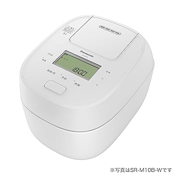 【中古】パナソニック 炊飯器 1升 急減圧弁膜 おどり炊き 全面熱のある状態5段IH式 白いこと SR-M18B-W