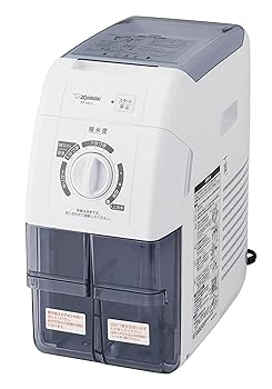 【中古】象印マホービン 精米機 身寄り用精米機 つきたて味わい 大電気容量手合い 1合~1升翦断応力式 15座標軸 お取りつくろう用毛はらいつき 白いこと BR-WB10-WA