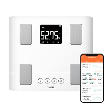 【中古】タニタ 体重計 体組成計 スマホ連動 50g単位 バックライト BC-332L WH ホワイト 子供の成長を見守る|GoodLifeStore