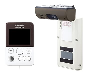 【中古】(人並み外れたに似つかわしい)Panasonic ワイヤレスドアモニター ドアモニ 赤銅色 ワイヤレスドアカメラ+管する親機 各1台仕掛ける VL-SDM310-T