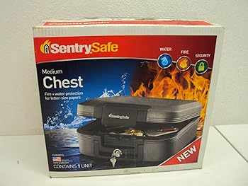 【中古】(非常に良い)SENTRY (セントリー) 金庫 家庭用 ETL規格 72時間 防水 UL規格 30分 耐火 手提げ 収納ボックス 鍵付き 7.8L A4 フラットキー バンド ブラック CH|GoodLifeStore