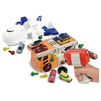 【中古】タカラトミー(TAKARA TOMY) トミカ くみかえアクション! キャリアカー & カーゴジェットセット ミニカー おもちゃ 3歳以上｜GoodLifeStore
