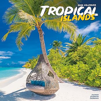 【中古】Tropical Islands Calendar 2026 Square Travel Wall Calendar - 16 Month