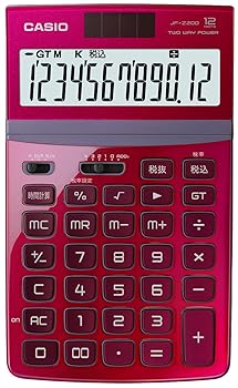【中古】カシオ 計算器 ジャスト印字機 12桁 赤いこと JF-Z200RD-N
