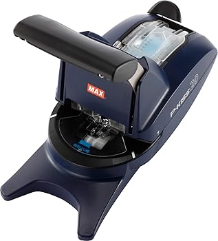 【中古】マックス ホッチキス 紙針 P-KISS 20枚とじ ネイビー PH-20DS/NB